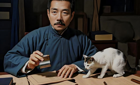 可恶的猫咪，信不信我用哈德门铁筒砸你！