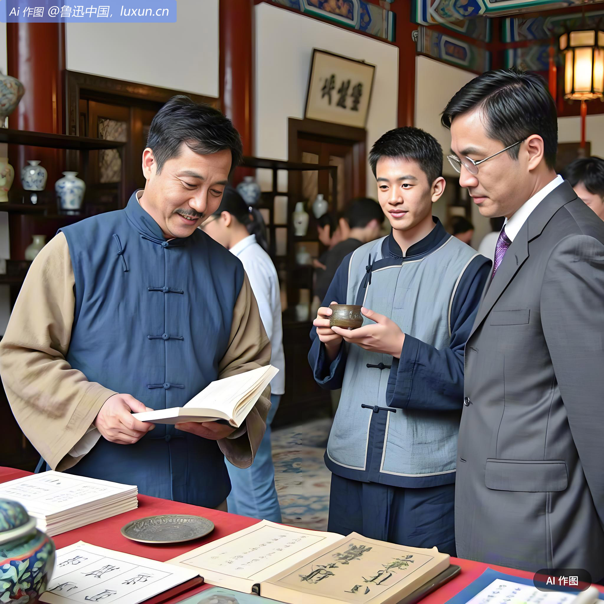 下午与许仲南、季市游武英殿古物陈列所，殆如骨董店耳。