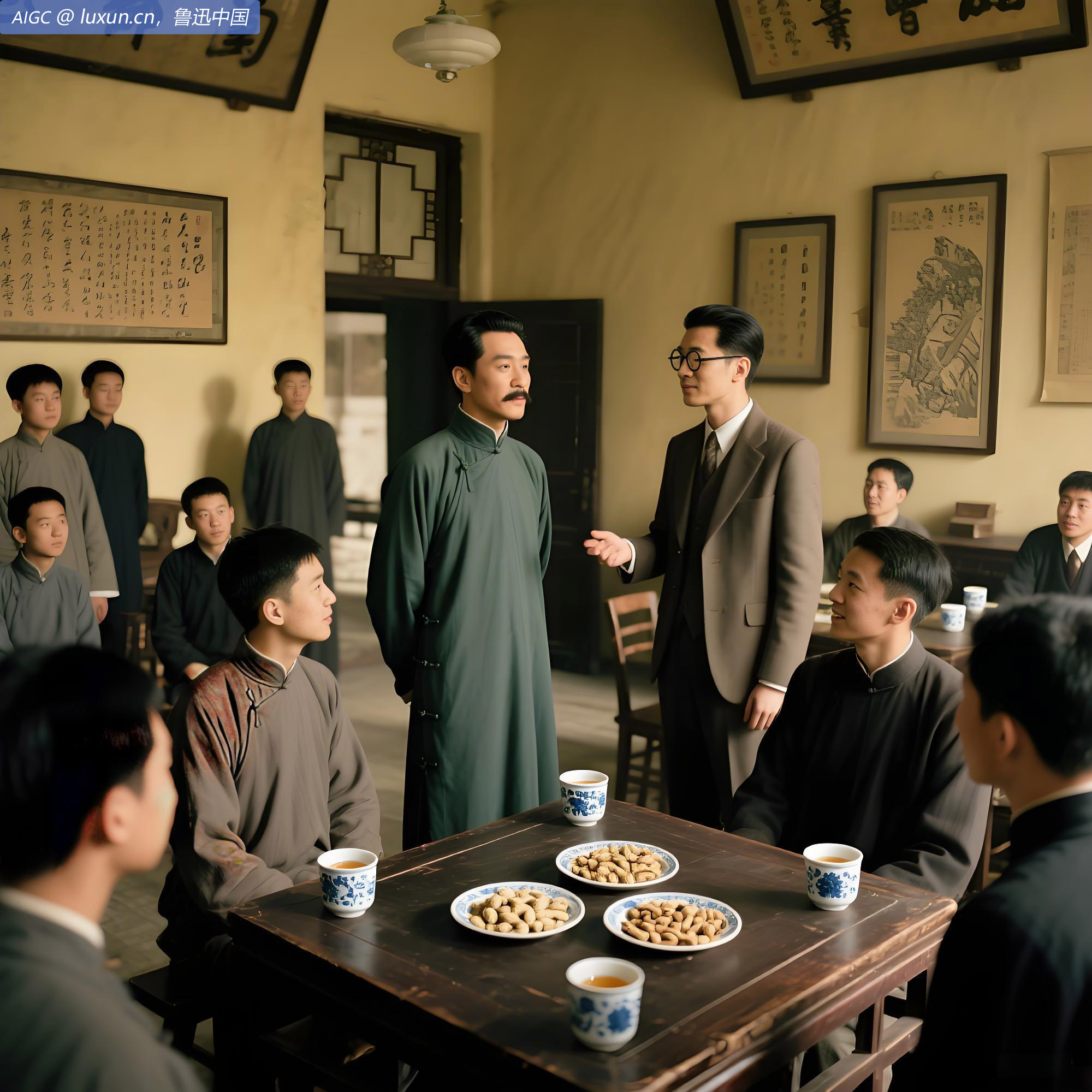 赴浙江第五中学同学会，有照相、茶话等