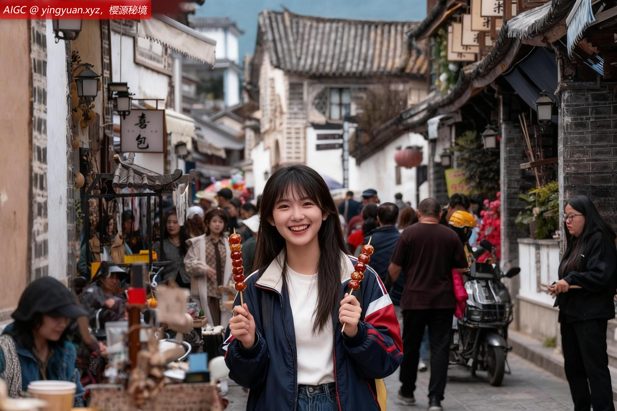 云南省大理市喜洲古镇风和日丽、景色怡人