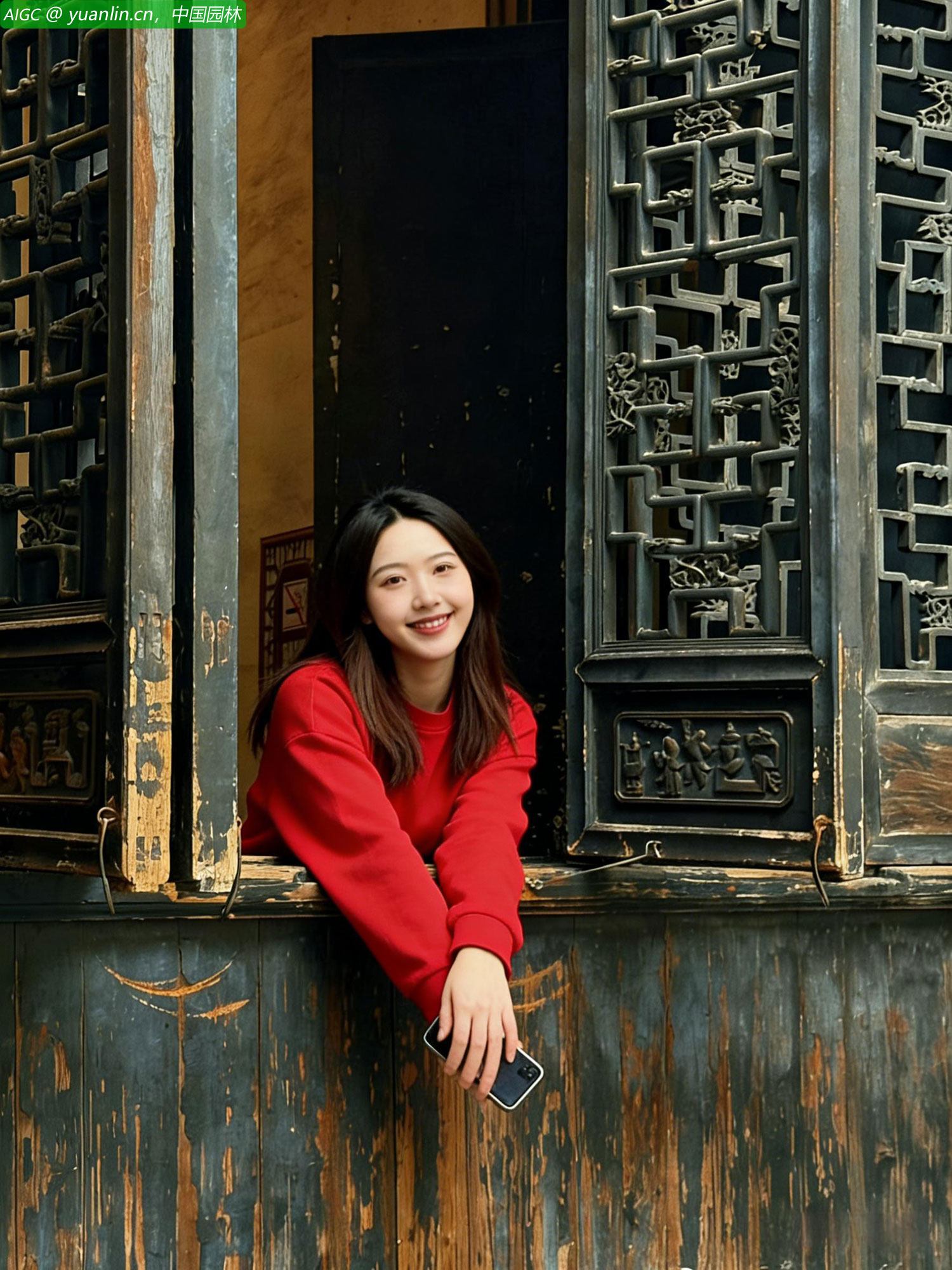 明代仇英的《江南春》爆火后，南浔古镇迎来了更多的游人