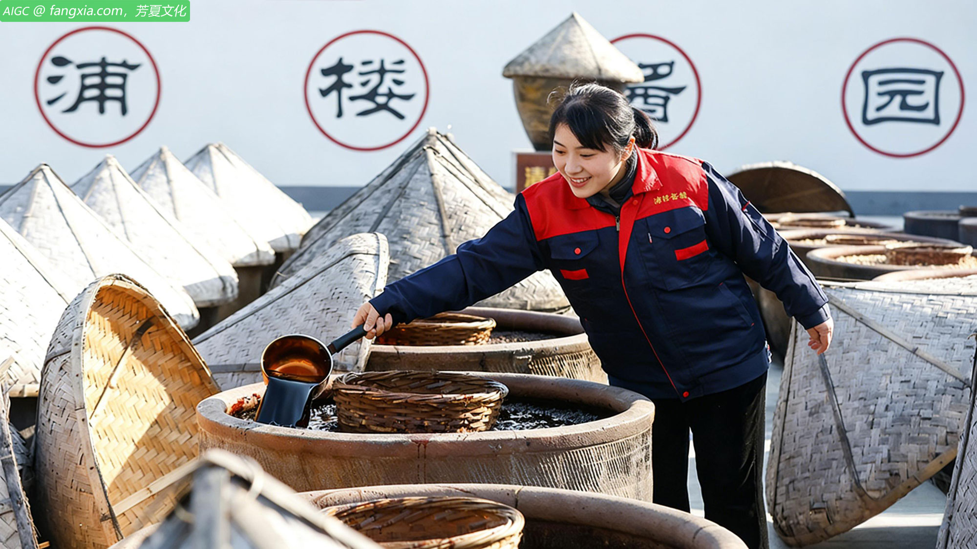 江苏淮安浦楼酱醋公司晒场：白汤酱油，酱香浓郁