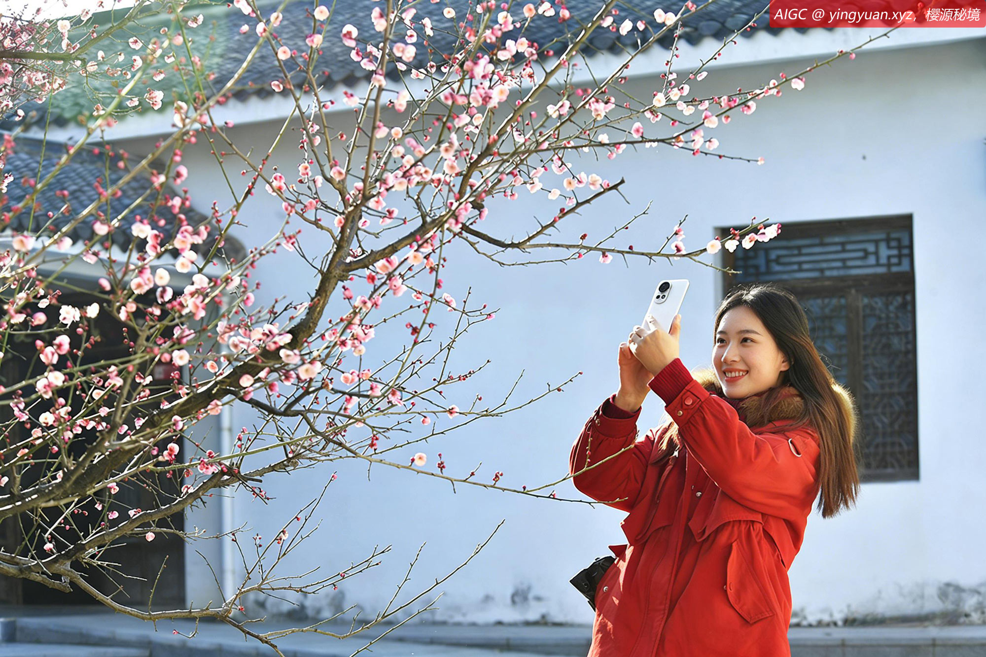 安徽合肥植物园内，梅花凌寒初绽，清香阵阵