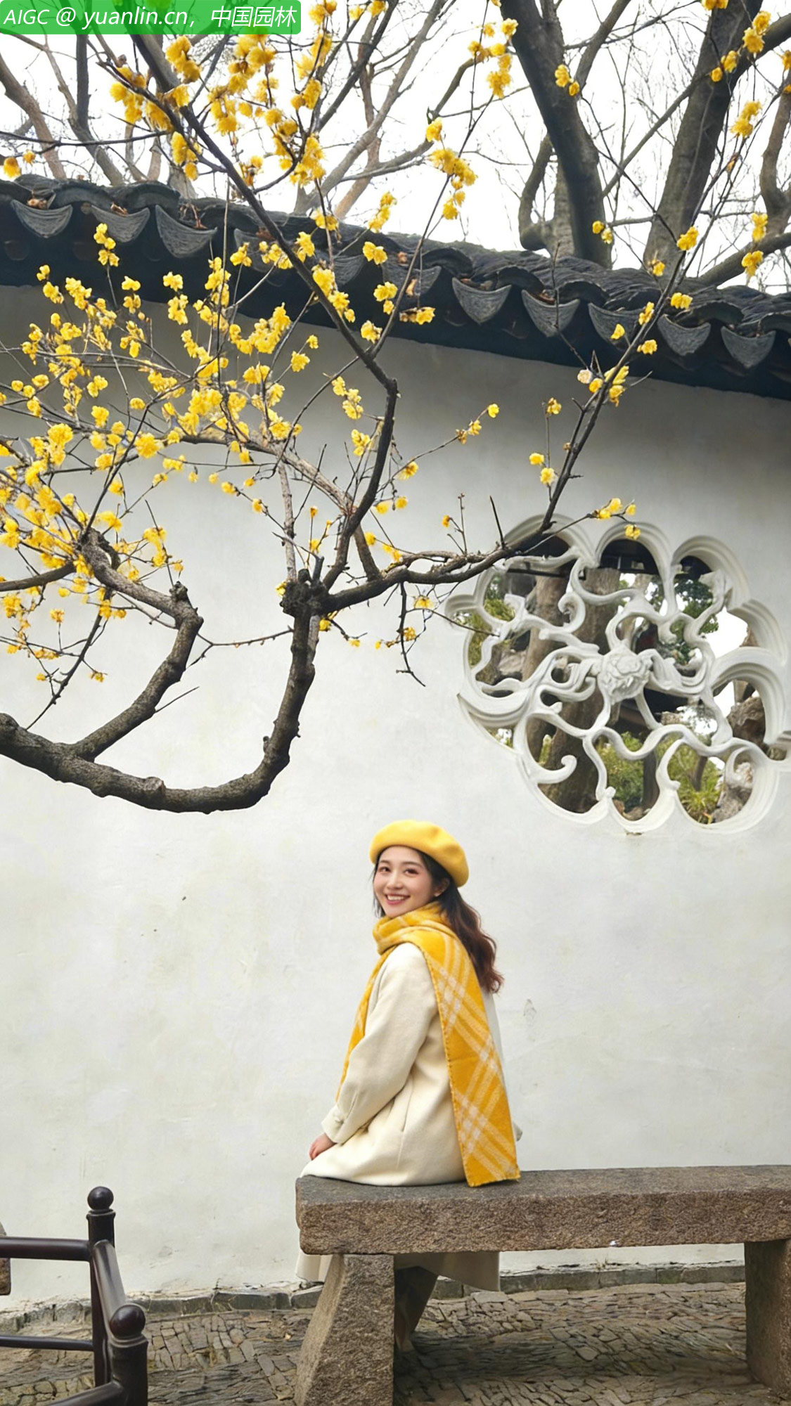 苏州留园腊梅盛放，游客陶醉古园春色