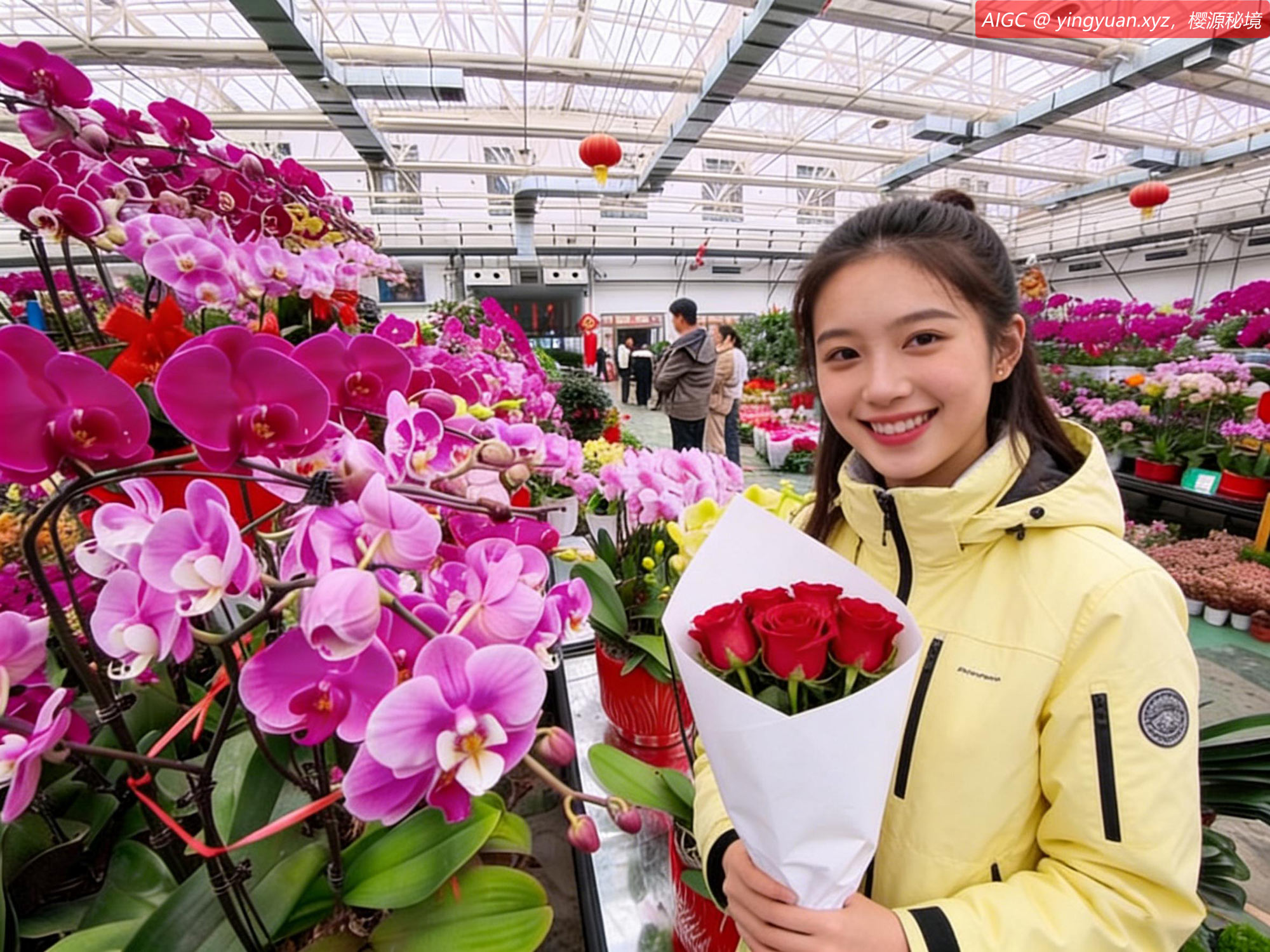 新疆昌吉花儿小镇花卉市场，各类年宵花争奇斗艳