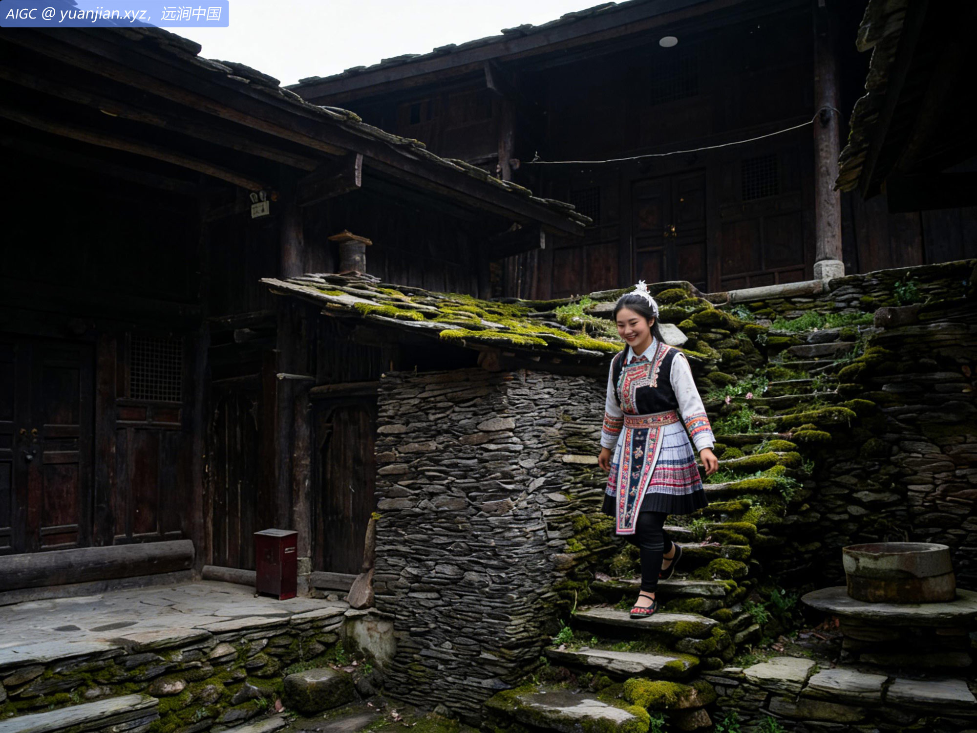 甘肃文县白龙江碧水青山、村落人家交相辉映