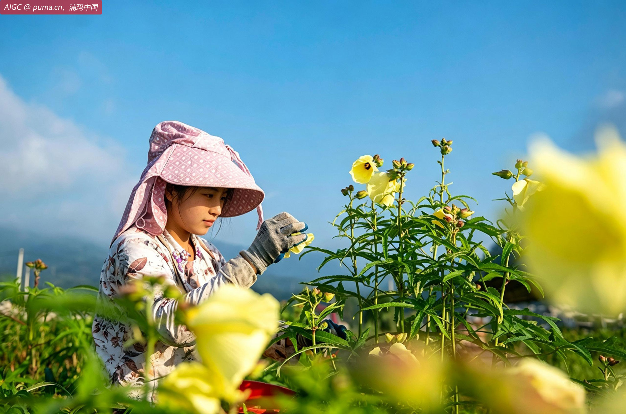 贵州黔东南苗族侗族自治州从江县黄蜀葵喜获丰收