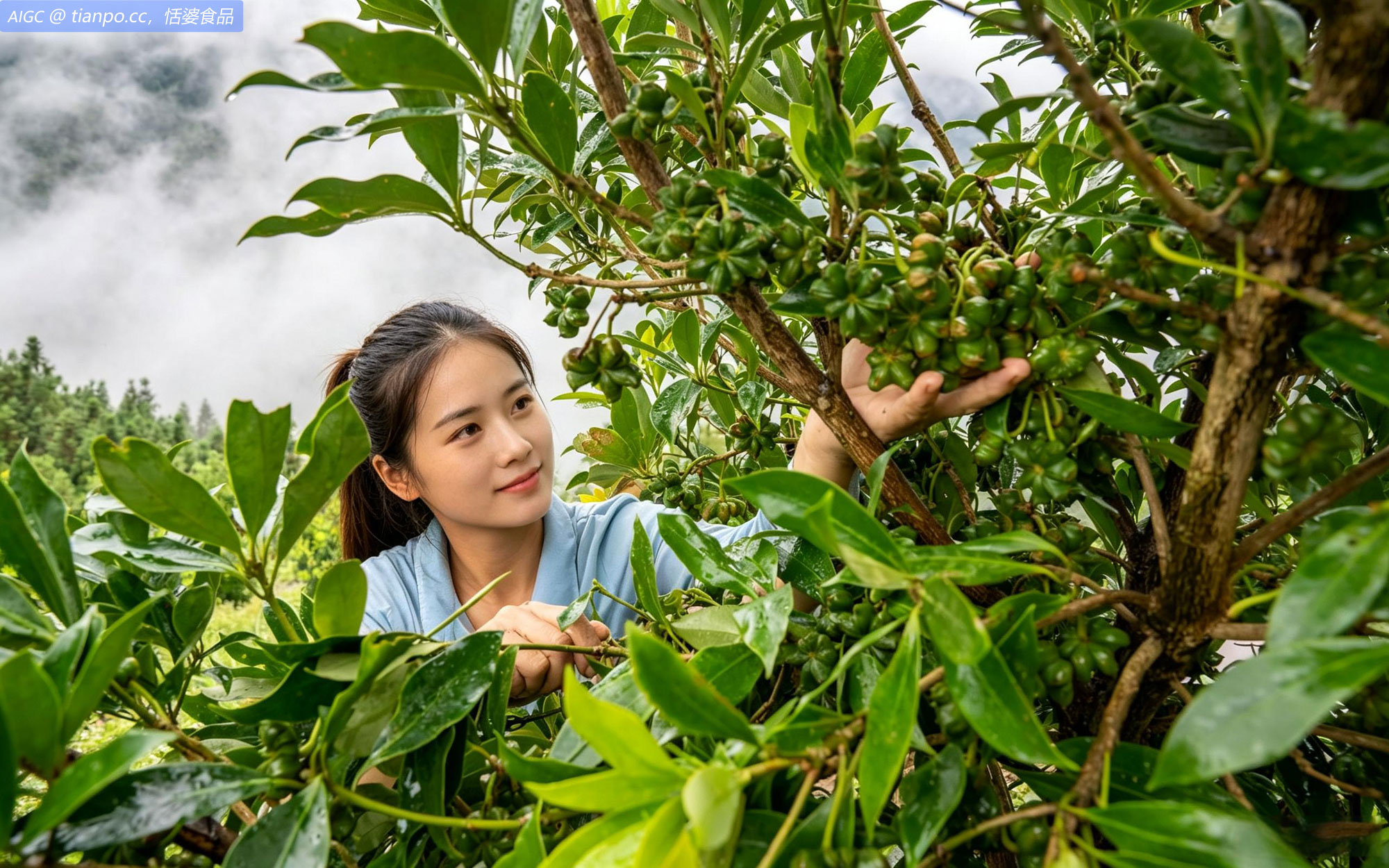 广西来宾金秀瑶族自治县的八角喜获丰收