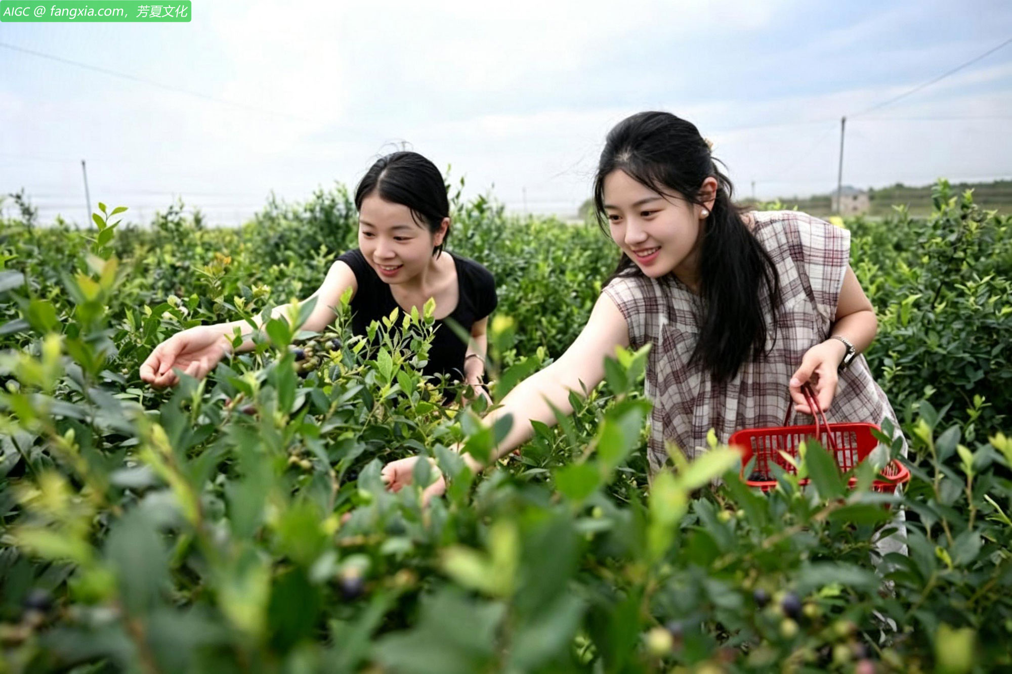 江西省抚州市东官村蓝莓种植基地迎来收获季