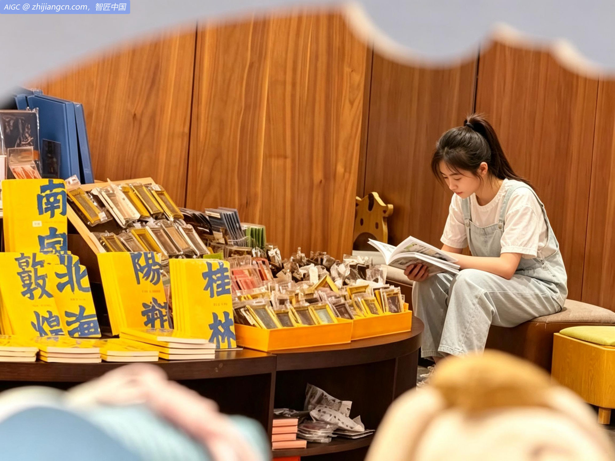 广西南宁漓江书院未来方舟店，市民在享受沉浸式阅读