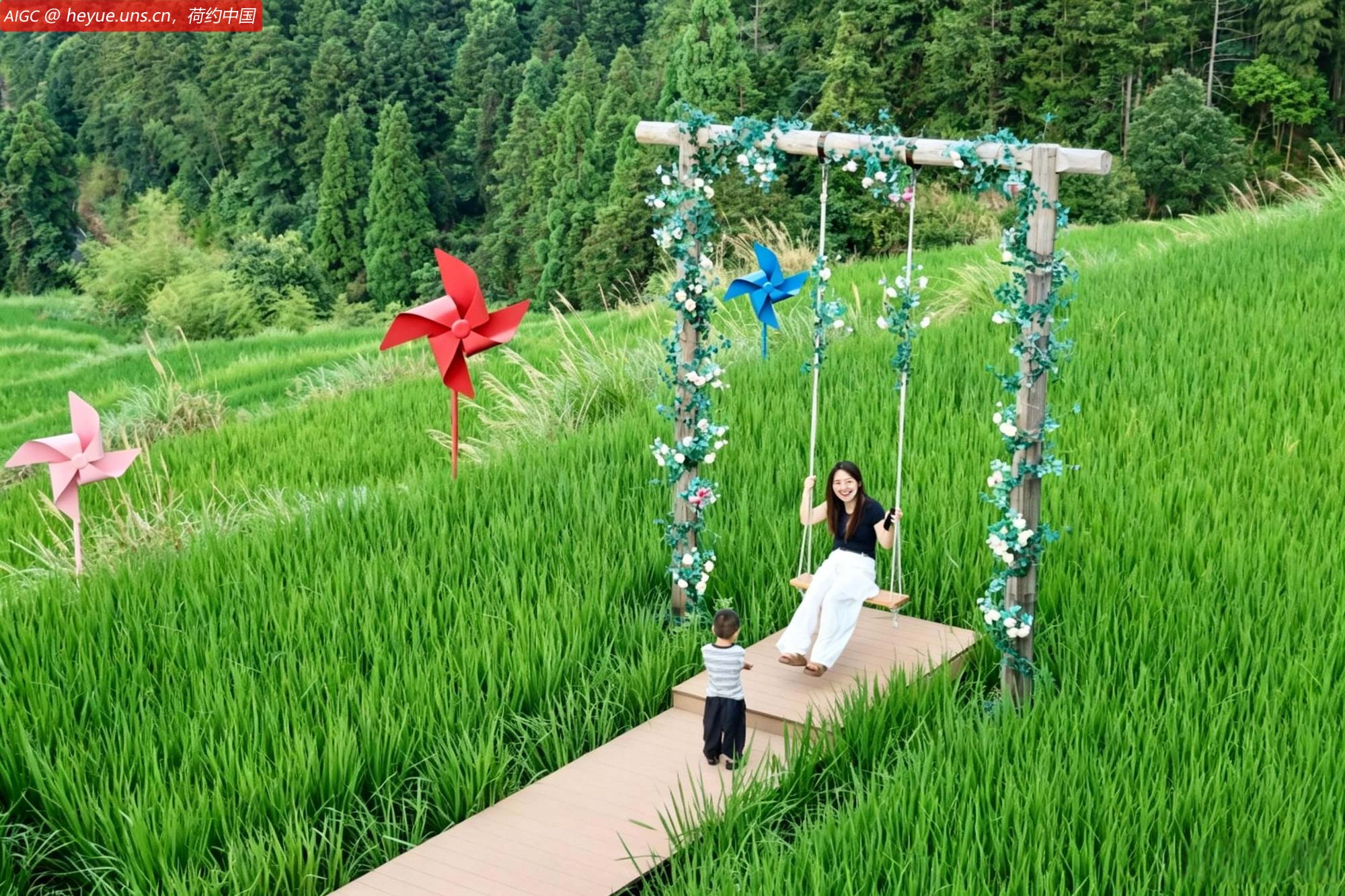 浙江龙泉李山头村的千亩梯田，吸引游客前来打卡